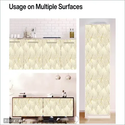 WALLWEAR - Self Adhesive Wallpaper For Walls And Wall Sticker For Home D&eacute;cor (GoldenPipleLeaf) Extra Large Size (300x40cm) 3D Wall Papers For Bedroom, Livingroom, Kitchen, Hall, Office Etc Decorations-thumb5