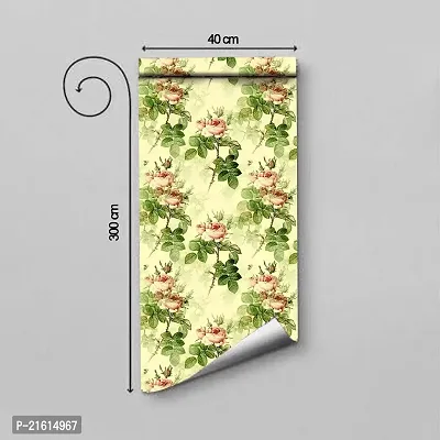 DeCorner - Self Adhesive Wallpaper for Walls (GreenRose) Extra Large Size (300x40) Cm Wall Stickers for Bedroom | Wall Stickers for Living Room | Wall Stickers for Kitchen | Pack of-1-thumb4