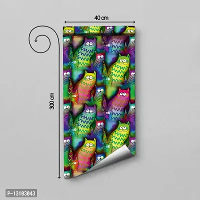 WALLWEAR - Self Adhesive Wallpaper For Walls And Wall Sticker For Home D&eacute;cor (CatFamily) Extra Large Size (300x40cm) 3D Wall Papers For Bedroom, Livingroom, Kitchen, Hall, Office Etc Decorations-thumb2