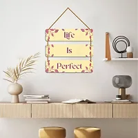 DeCorner Decorative Wooden Printed all Hanger | Wall Decor for Living Room | Wall Hangings for Home Decoration | Bedroom Wall Decor | Wooden Wall Hangings Home.(Life is Perfect)-thumb4