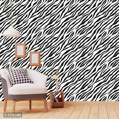 WALLWEAR - Self Adhesive Wallpaper For Walls And Wall Sticker For Home D&eacute;cor (ZebraTexture) Extra Large Size (300x40cm) 3D Wall Papers For Bedroom, Livingroom, Kitchen, Hall, Office Etc Decorations-thumb4