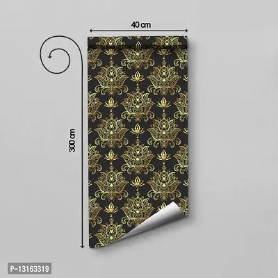 Self Adhesive Wallpapers (GoldenLotus) Wall Stickers Extra Large (300x40cm) for Bedroom | Livingroom | Kitchen | Hall Etc-thumb2