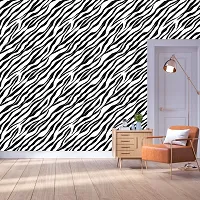 WALLWEAR - Self Adhesive Wallpaper For Walls And Wall Sticker For Home D&eacute;cor (ZebraTexture) Extra Large Size (300x40cm) 3D Wall Papers For Bedroom, Livingroom, Kitchen, Hall, Office Etc Decorations-thumb2