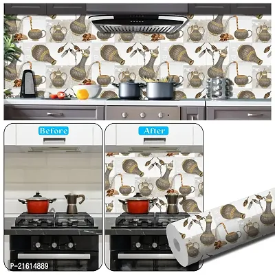 DeCorner -3DWallpapers for Kitchen Waterproof Extra Large (40x200) Cm Kitchen Wallpapers oilproof |Kitchen Wallpapers for Walls |Self Adhesive Wallpaper Vinyl Stickers for Kitchen.(Kashmiri Tea Tile)-thumb4