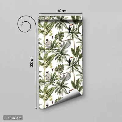 Self Adhesive Wallpapers (JungleMonkey) Wall Stickers Extra Large (300x40cm) for Bedroom | Livingroom | Kitchen | Hall Etc-thumb2