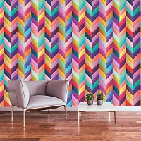 Self Adhesive Wallpapers (RainbowStrip) Wall Stickers Extra Large (300x40cm) for Bedroom | Livingroom | Kitchen | Hall Etc-thumb2