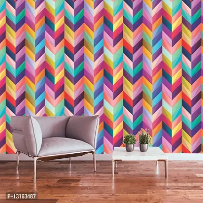 Self Adhesive Wallpapers (RainbowStrip) Wall Stickers Extra Large (300x40cm) for Bedroom | Livingroom | Kitchen | Hall Etc-thumb3