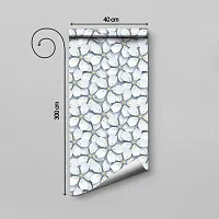 DeCorner - Self Adhesive Wallpaper for Walls (GreyFlower) Extra Large Size (300x40) Cm Wall Stickers for Bedroom | Wall Stickers for Living Room | Wall Stickers for Kitchen | Pack of-1-thumb2