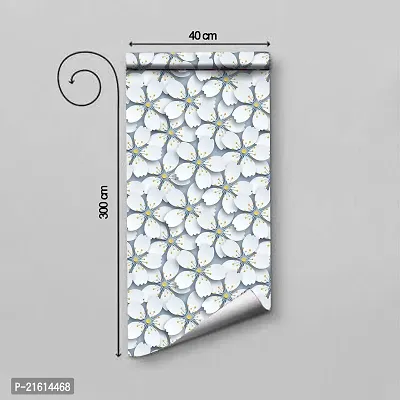 DeCorner - Self Adhesive Wallpaper for Walls (GreyFlower) Extra Large Size (300x40) Cm Wall Stickers for Bedroom | Wall Stickers for Living Room | Wall Stickers for Kitchen | Pack of-1-thumb3