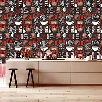 DeCorner - Self Adhesive Wallpaper for Walls (CoffeeCup) Extra Large Size (300x40) Cm Wall Stickers for Bedroom | Wall Stickers for Living Room | Wall Stickers for Kitchen | Pack of-1-thumb2