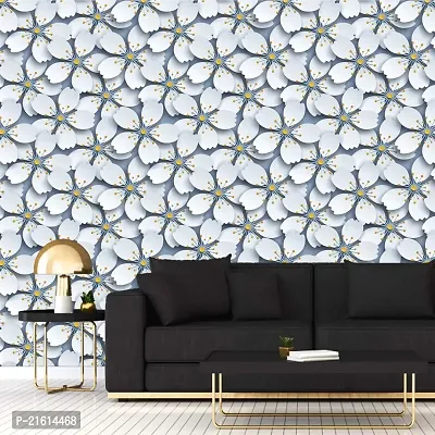 DeCorner - Self Adhesive Wallpaper for Walls (GreyFlower) Extra Large Size (300x40) Cm Wall Stickers for Bedroom | Wall Stickers for Living Room | Wall Stickers for Kitchen | Pack of-1-thumb4