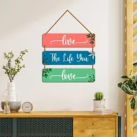 DeCorner Decorative Wooden Printed all Hanger | Wall Decor for Living Room | Wall Hangings for Home Decoration | Bedroom Wall Decor | Wooden Wall Hangings Home.(Live The Life You Love)-thumb3