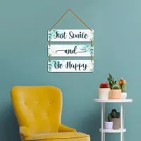 DeCorner Decorative Wooden Printed all Hanger | Wall Decor for Living Room | Wall Hangings for Home Decoration | Bedroom Wall Decor | Wooden Wall Hangings Home.(Just Smile And Be Happy)-thumb4