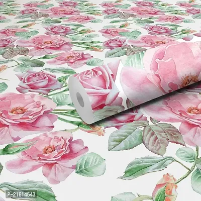 DeCorner - Self Adhesive Wallpaper for Walls (Big Rose) Extra Large Size (300x40) Cm Wall Stickers for Bedroom | Wall Stickers for Living Room | Wall Stickers for Kitchen | Pack of-1