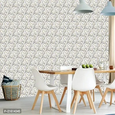 DeCorner - Self Adhesive Wallpaper for Walls (GoldenMaze) Extra Large Size (300x40) Cm Wall Stickers for Bedroom | Wall Stickers for Living Room | Wall Stickers for Kitchen | Pack of-1-thumb5