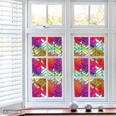 Designer Self Adhesive Vinyl Window Privacy Film Decorative Stickers Large Size (60x200Cm) Glass Film Window Stickers for Home Glass Bathroom Colourful Window Sticker for Glass-thumb3