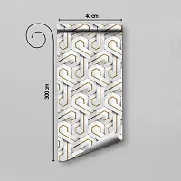 WALLWEAR - Self Adhesive Wallpaper For Walls And Wall Sticker For Home D&eacute;cor (GoldenMaze) Extra Large Size (300x40cm) 3D Wall Papers For Bedroom, Livingroom, Kitchen, Hall, Office Etc Decorations-thumb1