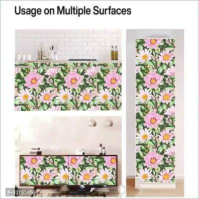 Self Adhesive Wallpapers (Phulwari) Wall Stickers Extra Large (300x40cm) for Bedroom | Livingroom | Kitchen | Hall Etc-thumb5