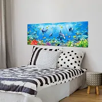 DeCorner Premium Textured Aquarium Painting Wallpaper For Bedroom Wall | Self Adhesive Large Size (6ft x 2ft) For Double Bed | Premium Material Wallpaper | HD Print Wallpaper.-thumb1