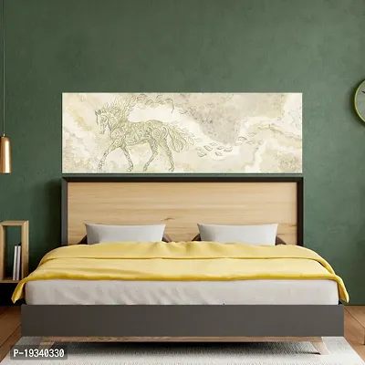 DeCorner Premium Textured Horse Abstract Painting Wallpaper For Bedroom Wall | Self Adhesive Large Size (6ft x 2ft) For Double Bed | Premium Material Wallpaper | HD Print Wallpaper.