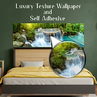 DeCorner Premium River Side Fall Painting Wallpaper For Bedroom Wall | Self Adhesive Large Size (6ft x 2ft) For Double Bed | Premium Material Wallpaper | HD Print Wallpaper.-thumb3