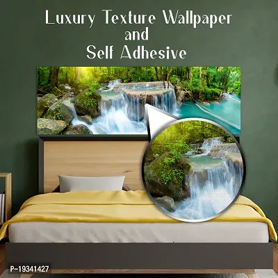 DeCorner Premium River Side Fall Painting Wallpaper For Bedroom Wall | Self Adhesive Large Size (6ft x 2ft) For Double Bed | Premium Material Wallpaper | HD Print Wallpaper.-thumb4