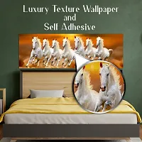 DeCorner Premium Running Horses Painting Wallpaper For Bedroom Wall | Self Adhesive Large Size (6ft x 2ft) For Double Bed | Premium Material Wallpaper | HD Print Wallpaper.-thumb3