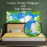 DeCorner Premium Sky Fron Green Window Painting Wallpaper For Bedroom Wall | Self Adhesive Large Size (6ft x 2ft) For Double Bed | Premium Material Wallpaper | HD Print Wallpaper.-thumb3