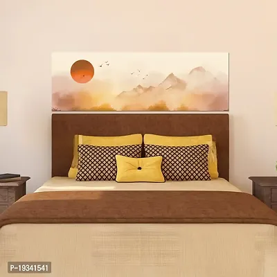 DeCorner Premium Sun In The Clouds Painting Wallpaper For Bedroom Wall | Self Adhesive Large Size (6ft x 2ft) For Double Bed | Premium Material Wallpaper | HD Print Wallpaper.