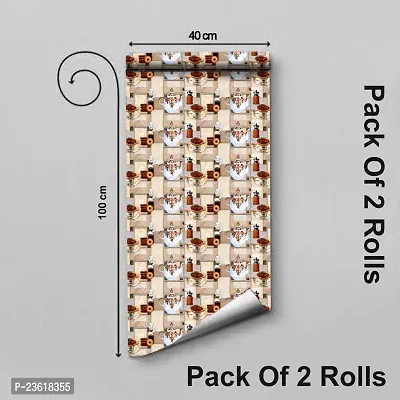 Wallpaper For Kitchen Waterproof Kitchen Pack of 2 Roll (40 X 100) cm Buy 1 Get 1 Free-thumb3