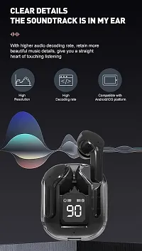 Latest Transparent Ultra -pods Earbuds 8D Stereo Audio, 15 Hours Playtime With Carry Case Bluetooth Gaming Headset (Multicolour, True Wireless)-thumb3