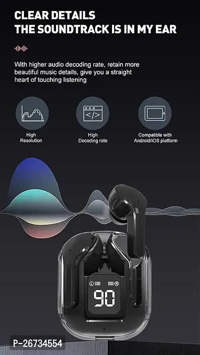 Latest Transparent Ultra -pods Earbuds 8D Stereo Audio, 15 Hours Playtime With Carry Case Bluetooth Gaming Headset (Multicolour, True Wireless)-thumb4