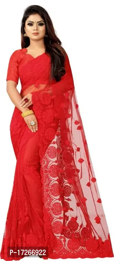 New Net Embroidery Saree For Women