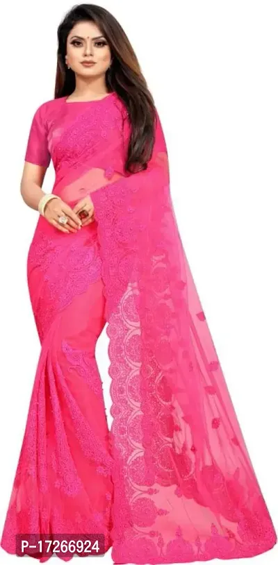 New Net Embroidery Saree For Women