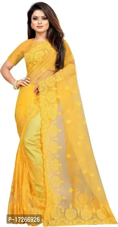 New Net Embroidery Saree For Women