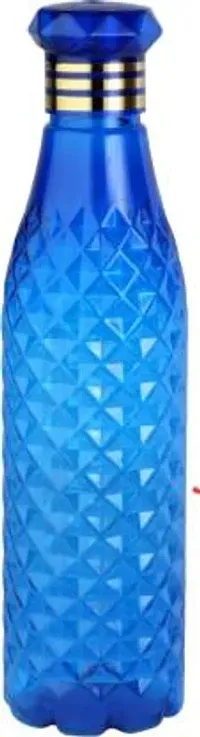Crystal Diamond Texture Plastic Water Bottle For Fridge For Home For Office With BPA Free And Leak Free 1000 Ml Blue (Pack Of 6)-thumb4