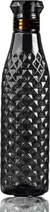 Crystal Diamond Texture Plastic Water Bottle For Fridge For Home For Office With BPA Free And Leak Free 1000 Ml Black (Pack Of 6)-thumb3