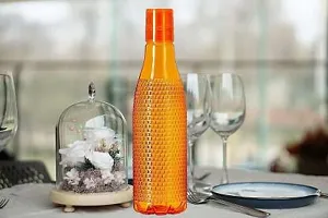 Crystal Dotted Texture Plastic Water Bottle For Fridge For Home For Office With BPA Free And Leak Free 1000 Ml Multi Color (Pack Of 4)-thumb1
