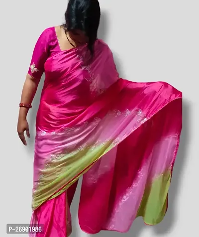 Designer Crepe Saree With Blouse Piece For Women-thumb2