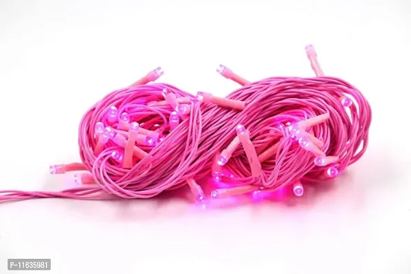 (12 Meter) Pixel, Copper Wire LED String Fairy Rice Lights for Home (Pink, Pack of 2)-thumb5