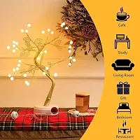 36Led Pearl Tree Lights, DIY Artificial Bonsai, USB/Battery Powered Touch Switch, Fairy Light Tree Lamp for Christmas Party Home Decoration (Pearl Leaf )-thumb2