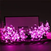 Fairy String Lights Christmas Decorative Lights 3M 16 LEDs, with Tail Plug Connectable Cherry Flower Decoration Novelty Light for Party, Patio, Wedding, Home and Garden (Pink)-thumb1