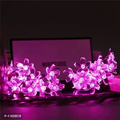 Fairy String Lights Christmas Decorative Lights 3M 16 LEDs, with Tail Plug Connectable Cherry Flower Decoration Novelty Light for Party, Patio, Wedding, Home and Garden (Pink)-thumb2