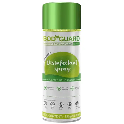 BodyGuard Multipurpose Alcohol Based Disinfectant Spray - 500 ml, Kills 99.9% Of Germs