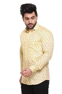 5AM | Cotton Blend Printed Shirt | for Men  BOY | Pack of 1 (X-Large, Lemon)-thumb4