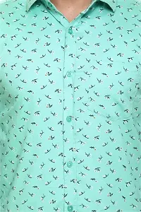 5AM | Cotton Blend Full Sleeves Printed Shirt | for Men  BOY | Pack of 1 (XX-Large, Sea Green)-thumb3