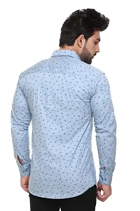 5AM | Cotton Blend Full Sleeves Printed Shirt | for Men  BOY | Pack of 1 (Large, Sky Blue)-thumb4