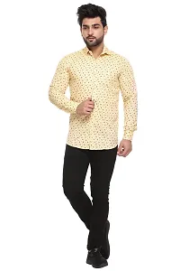 5AM | Cotton Blend Printed Shirt | for Men  BOY | Pack of 1 (X-Large, Lemon)-thumb2