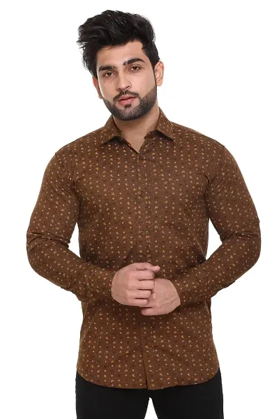 5AM | Cotton Blend Full Sleeves Printed Shirt | for Men & BOY | Pack of 1