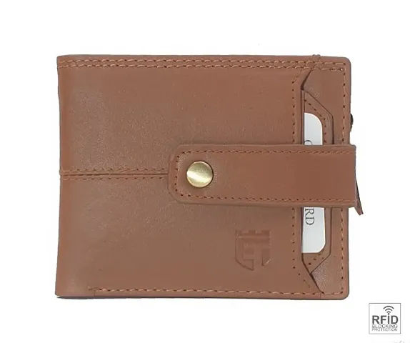 Trendy Solid Leather Wallets For Men